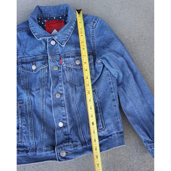 Levi's Classic Kids Denim Jean Trucker Jacket Youth Medium 10-12 Yrs - Picture 5 of 7